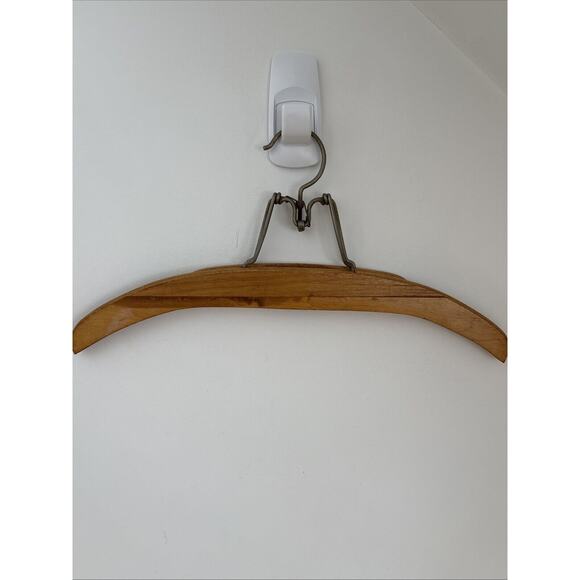 Setwell Hangers Lot Of 3 Vintage Wood Suit Pants Made In USA Strong Classic - Picture 5 of 16